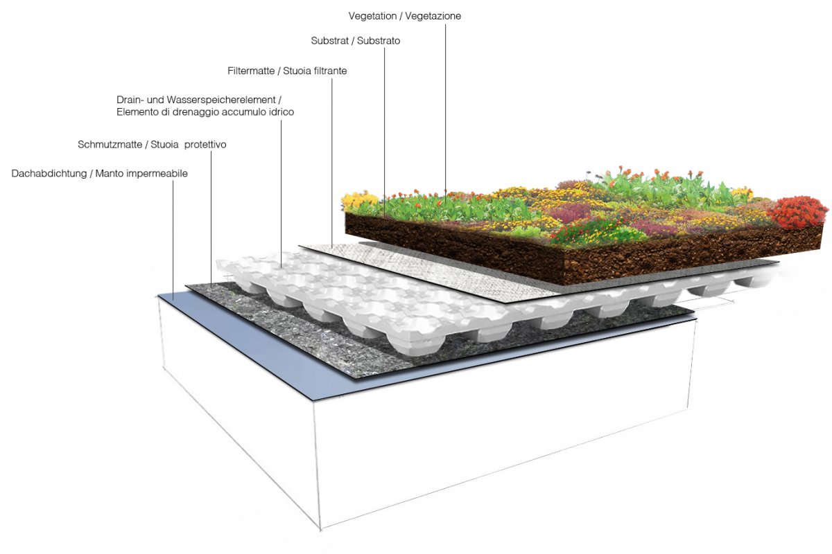 Il tetto giardino: tipologie, funzioni e vantaggi