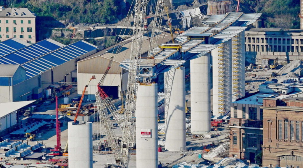 Nuovo ponte di Genova, posizionata la prima maxi trave