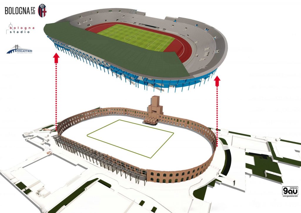 Nuovo stadio Dall'Ara, il Bologna punta in alto