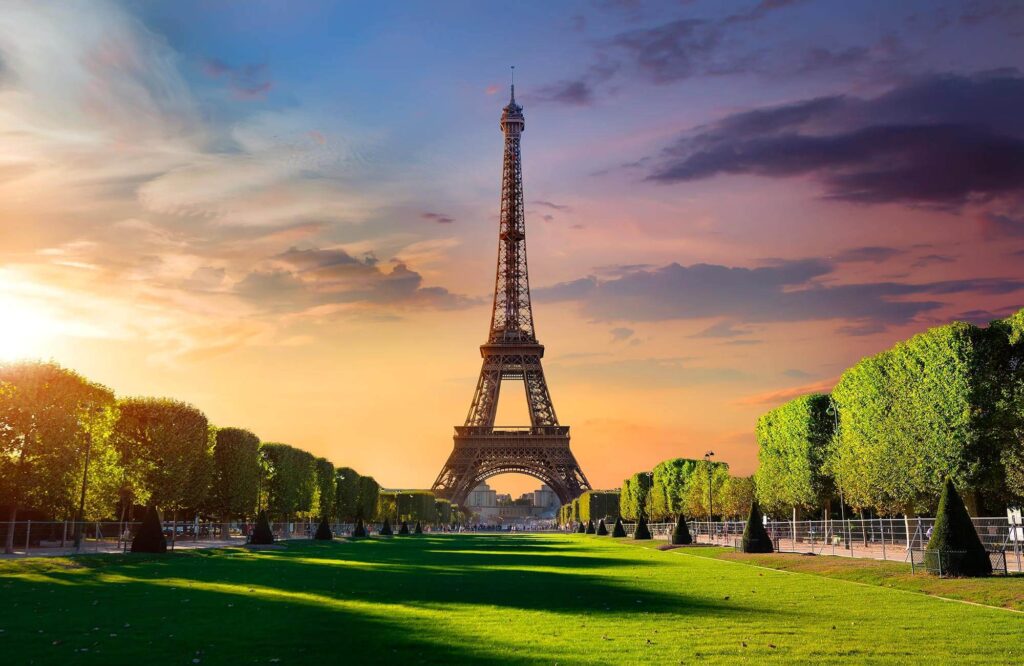 Nuvole di dati per la Torre Eiffel e Champ de Mars