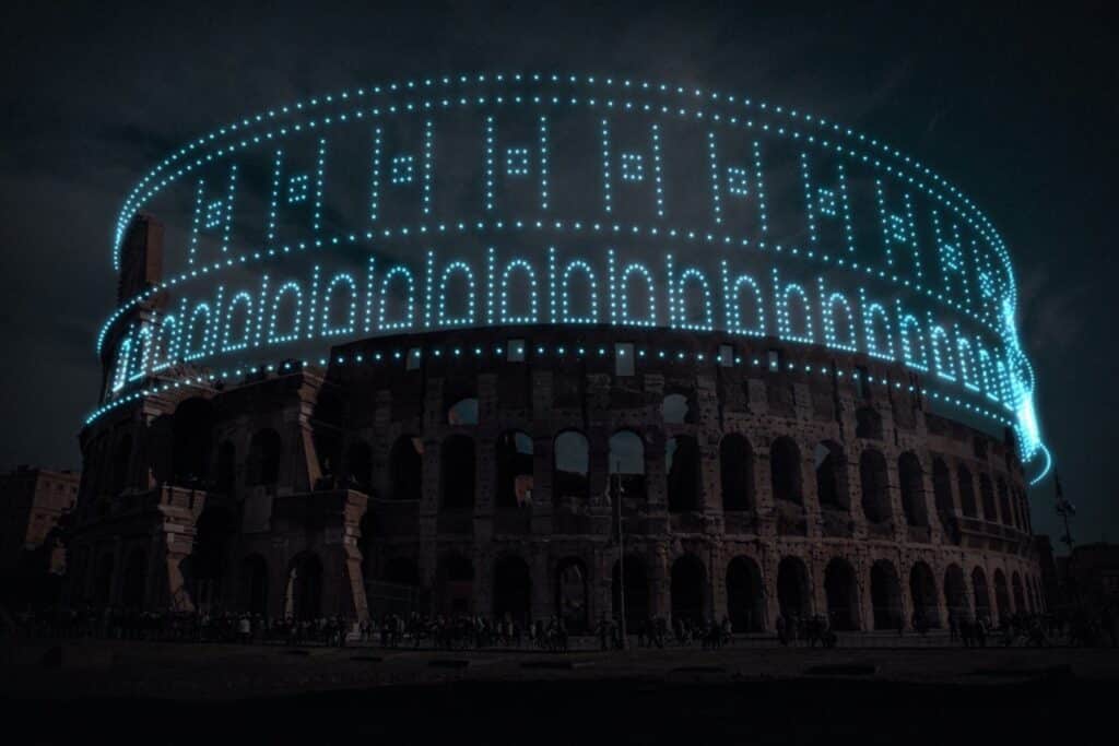 Colosseo drone lightshow