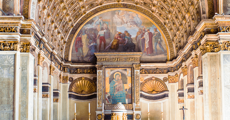 Illusione ottica di Bramante dell’abside della chiesa di Santa Maria in San Satiro