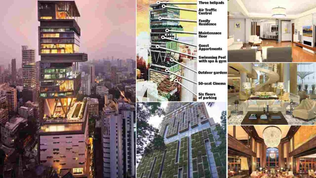 antilia mumbai interni ed esterni